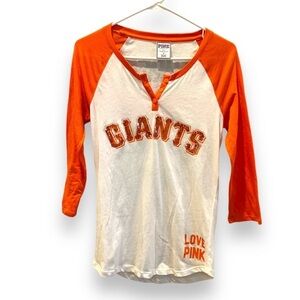 5th & Ocean san francisco giants shirt Sequins White Orange Victoria’s Secret